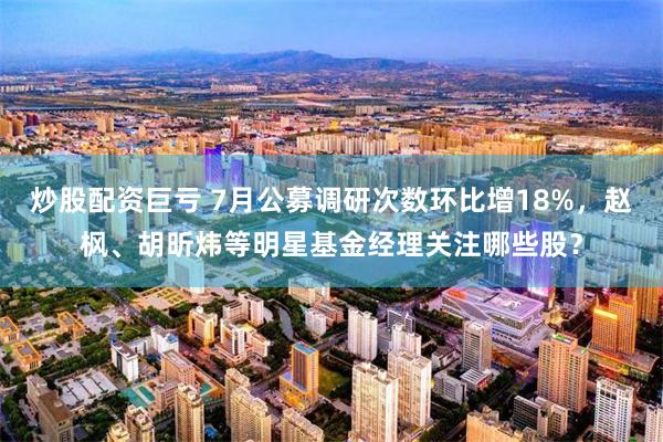 炒股配资巨亏 7月公募调研次数环比增18%，赵枫、胡昕炜等明星基金经理关注哪些股？