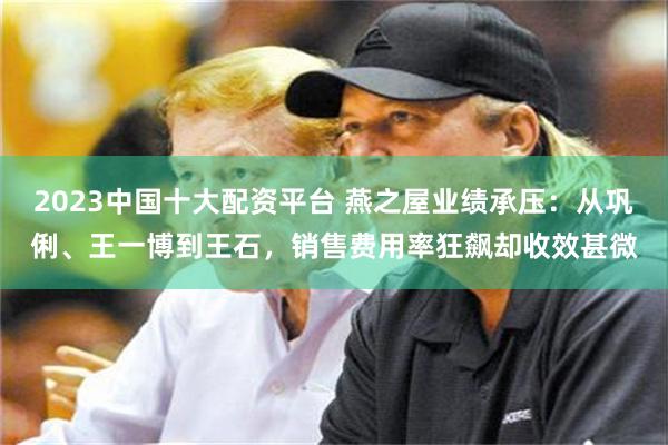 2023中国十大配资平台 燕之屋业绩承压：从巩俐、王一博到王石，销售费用率狂飙却收效甚微
