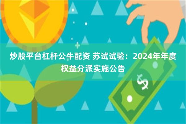 炒股平台杠杆公牛配资 苏试试验：2024年年度权益分派实施公告