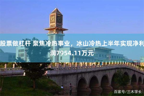 股票做杠杆 聚焦冷热事业，冰山冷热上半年实现净利润7954.11万元