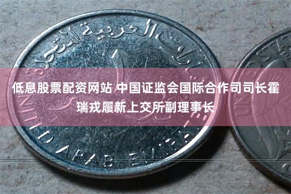 低息股票配资网站 中国证监会国际合作司司长霍瑞戎履新上交所副理事长